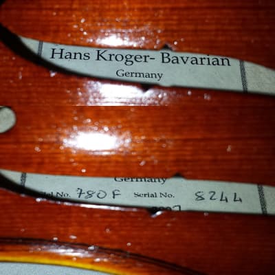 Hans Kroger Bavarian 780F 4/4 2007 German Violin & Vintage Fine Pernambuco Bow image 7
