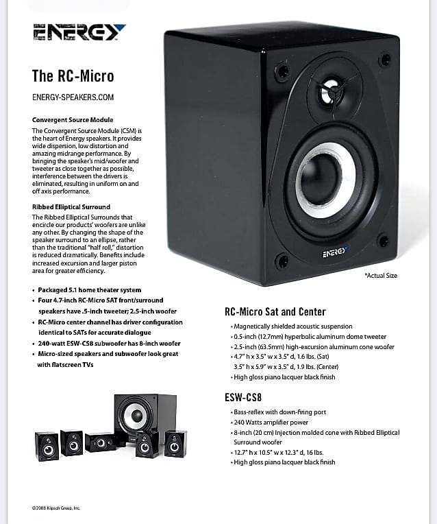 Energy buy RC Micro 5 pack speakers