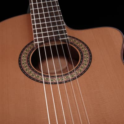 Raimundo Model 610E-C 4/4 Classical Electric Guitar with Cutaway NAT image 8