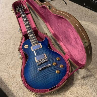 BLUE AXCESS 🦋! 2013 Gibson Custom Shop Les Paul Standard Axcess Figured Trans Translucent Transparent Blue Burst Ocean Water Blueberry F Flamed Maple Top Special Order Limited Edition Exclusive Run Coil Split 496R 498T ABR-1 Stopbar Tailpiece Modern image 23