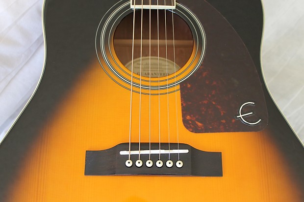 Epiphone AJ 220 Vintage Sunburst w/ Hardshell case | Reverb