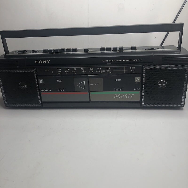 Sony CFS-W30 Dual Cassette Recorder AM-FM Stereo Radio Boombox image 1