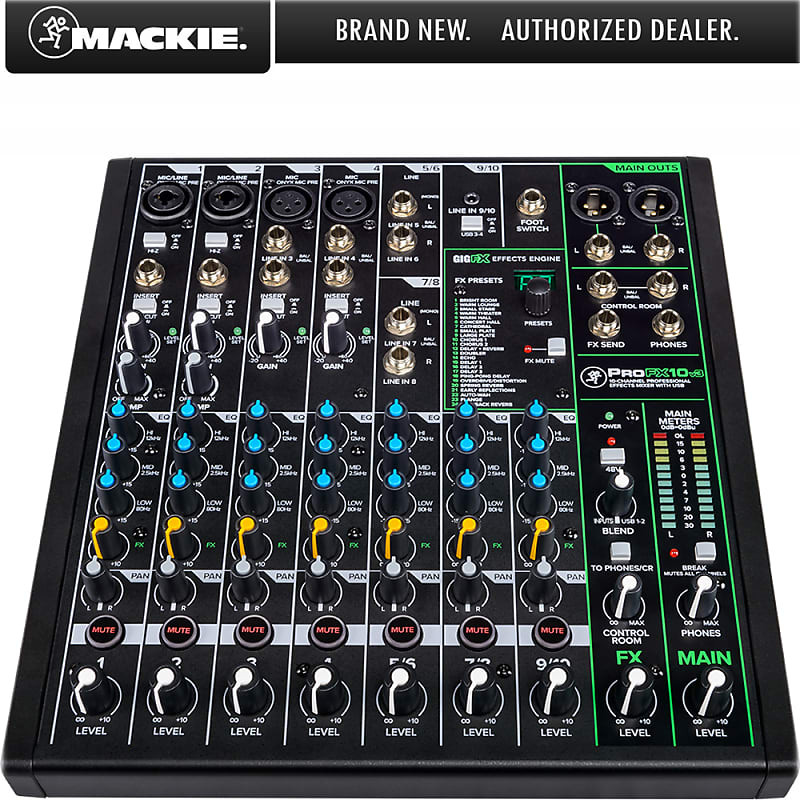 Mackie PROFX10V3 10 Channel Professional Effects Mixer with USB image 1