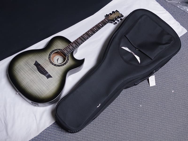 DEAN Exhibition Ultra FM Acoustic/Electric guitar w/Fishman USB - Charcoal  Burst w/ Gig Bag