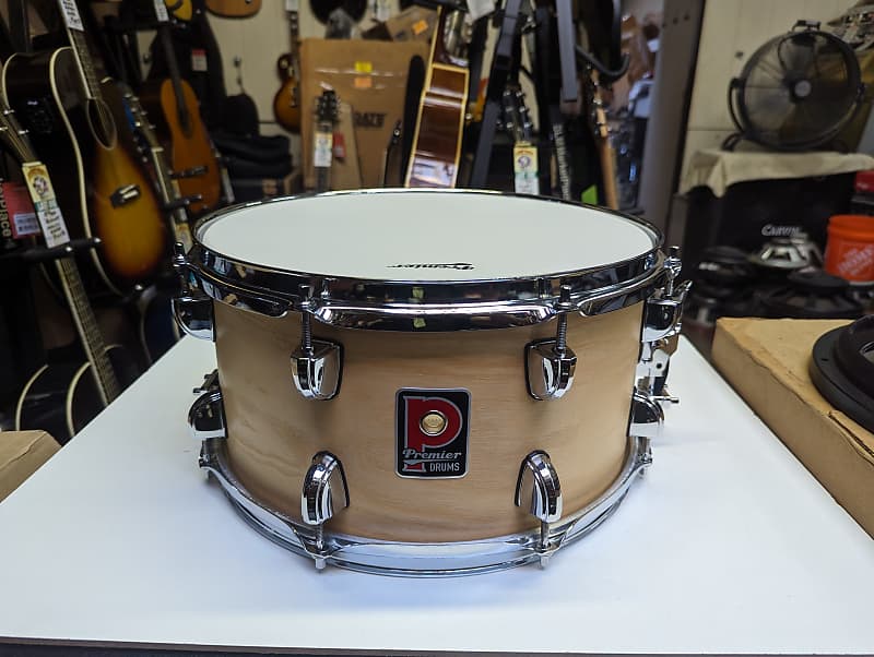 NEW! Premier Artist Series 7 X 13" Natural Lacquer Birch Shell Snare Drum - Amazing Value! - Top Notch Tight Tone! image 1