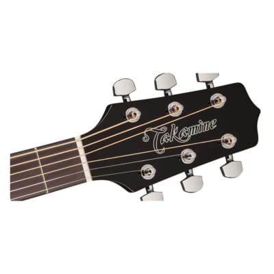 Takamine GD30-CE Dreadnought Cutaway 6-String Right-Handed Acoustic-Electric Guitar with Solid Spruce Top, Ovangkol Fingerboard, and Slim Mahogany Neck (Black) image 6