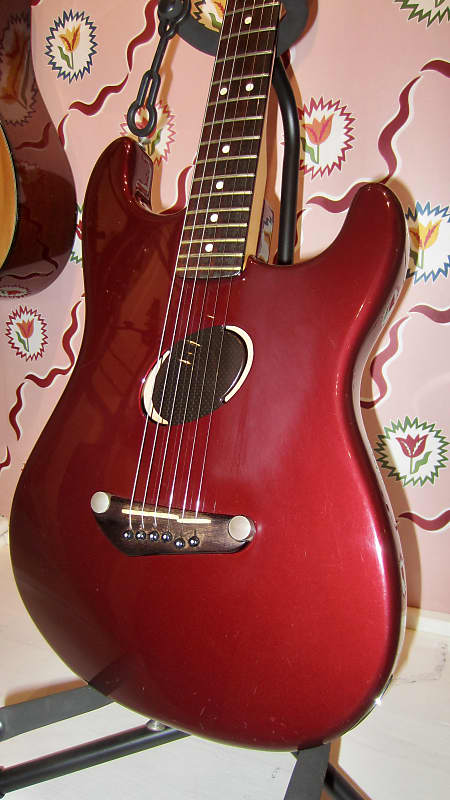 Fender Acoustasonic 2003 - Candy Apple Red image 1