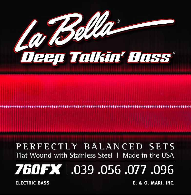La Bella Deep Talkin' Bass Flat Wound 4 String Sets - 760FX .039-.096 image 1