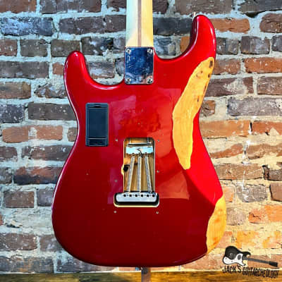 Fender Deluxe Roadhouse Stratocaster Electric Guitar w/ Relic (2015 - Candy Apple Red) image 8