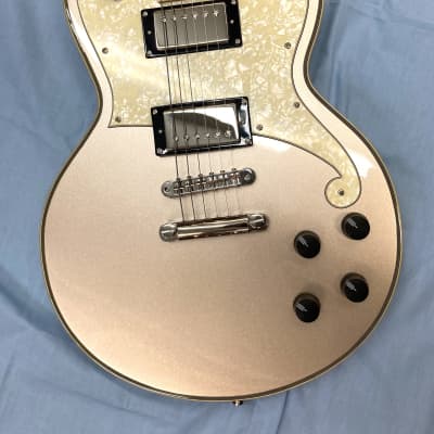 D'Angelico Deluxe Atlantic Solid Body Electric Guitar-Desert Gold-w/Hard Case! image 2