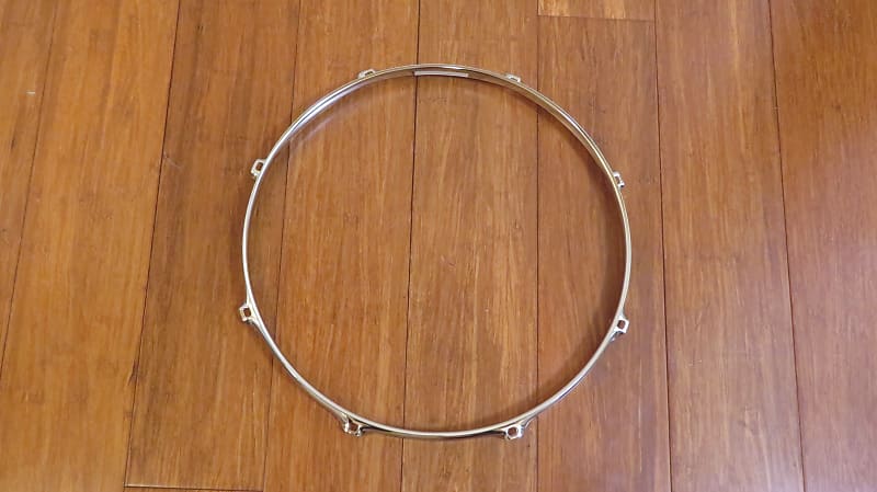 14" 8 Lug (Snare Side) Chrome Drum Hoop - Un-Used, Excellent Condition!!! image 1