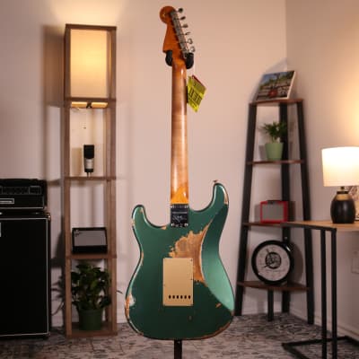 Fender Custom Shop Stratocaster Heavy Relic '59 - Rosewood Fingerboard, Aged Sherwood Metallic Green image 10
