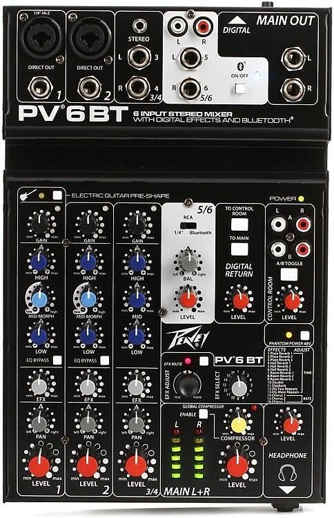 Peavey PV 6 BT Mixer with Bluetooth   image 1