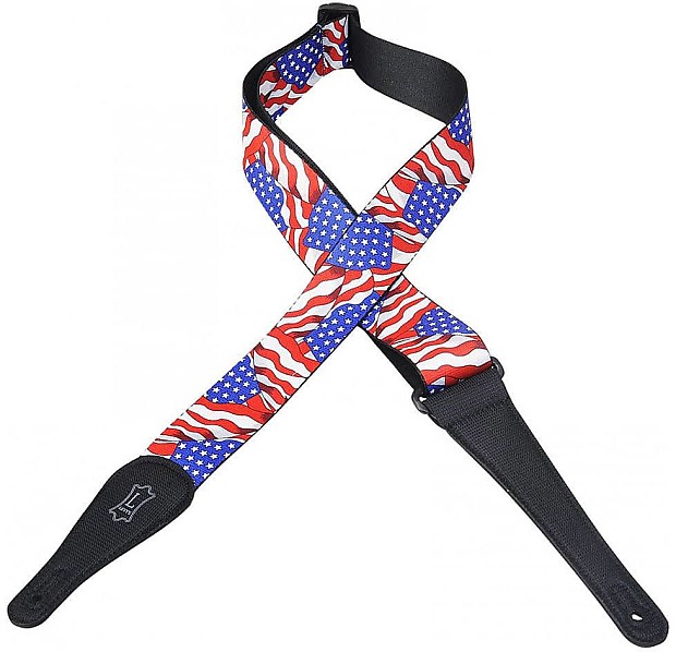 Levy's MP-09 2" Polyester Guitar Strap American Flag image 1