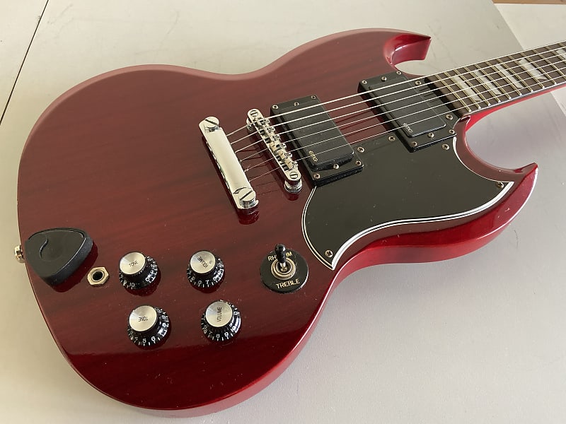 Epiphone SG, EMG active pickups, Grover locking tuners, Hard | Reverb
