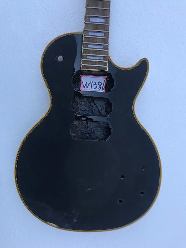 HHH Black Beauty LP Style Guitar Body, Maple Neck and Rosewood Fretboard Fingerboard image 1