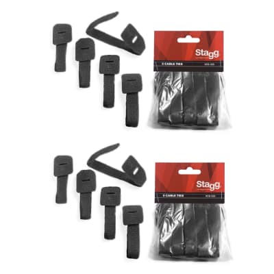 2- Stagg 5Pack Velcro Cable Ties (9" x .50") QTY-10 image 1