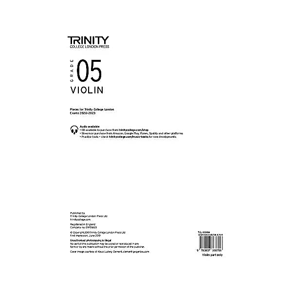 Trinity College London Violin Exam Pieces 2020 2023 Grade 5 Reverb