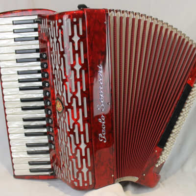 6603 - Certified Pre-Owned Red Paolo Soprani Professionale Piano Accordion LMMM 41 120 for sale
