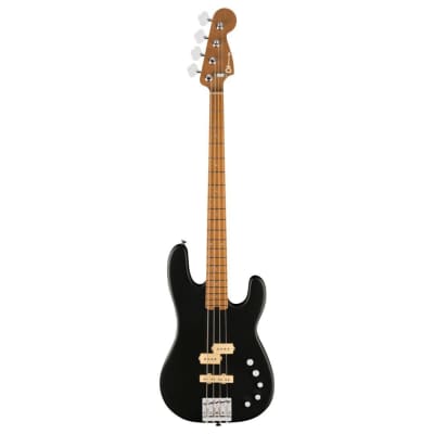 Charvel ProMod San Dimas PJ IV 4-String Right-Handed Bass Guitar with Caramelized Maple Fingerboard and Neck (Satin Black) for sale