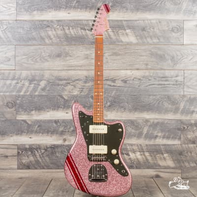 Bell & Hern Custom JazzCaster Finished in "Cousin Strawberry" Sparkle image 2