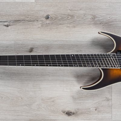 Dean Exile Select 7-String Multiscale Kahler Guitar, Satin Natural Black Burst image 6
