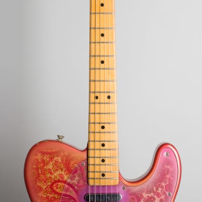 Fender  Telecaster Paisley Solid Body Electric Guitar (1968), ser. #250279, original black tolex hard shell case. image 8