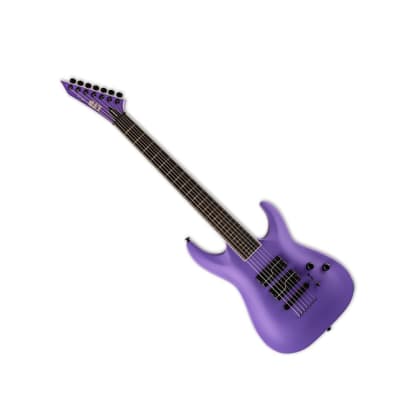 ESP LTD Stephen Carpenter SC-607 Baritone 7-String Electric Guitar with Neck-Thru-Body, 3-Piece Maple Neck, Mahogany Body, and Macassar Ebony Fingerboard (Right-Handed, Purple Satin) image 4