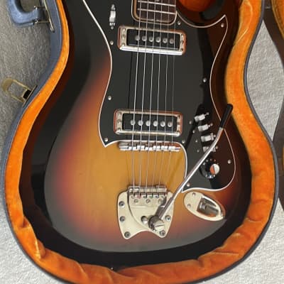1967 Hagstrom II F-200 Electric Guitar Sunburst + Original Case + Adjustment Tools Made in Sweden Collector Condition image 4