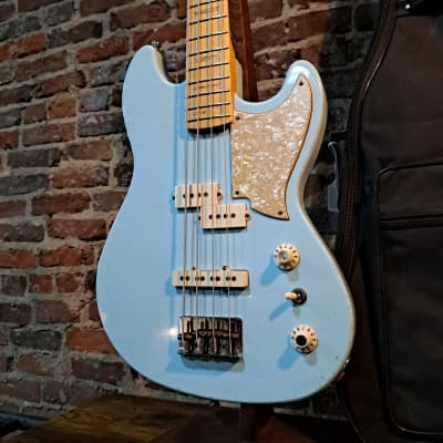 Mario Guitars Serpentine Bass w/ Gig Bag (2023 - Sonic Blue Relic) image 19