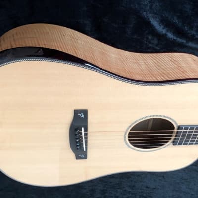 New Terry Pack DBS acoustic dreadnought guitar, solid banglang, spruce, as used by James Bartholomew image 2