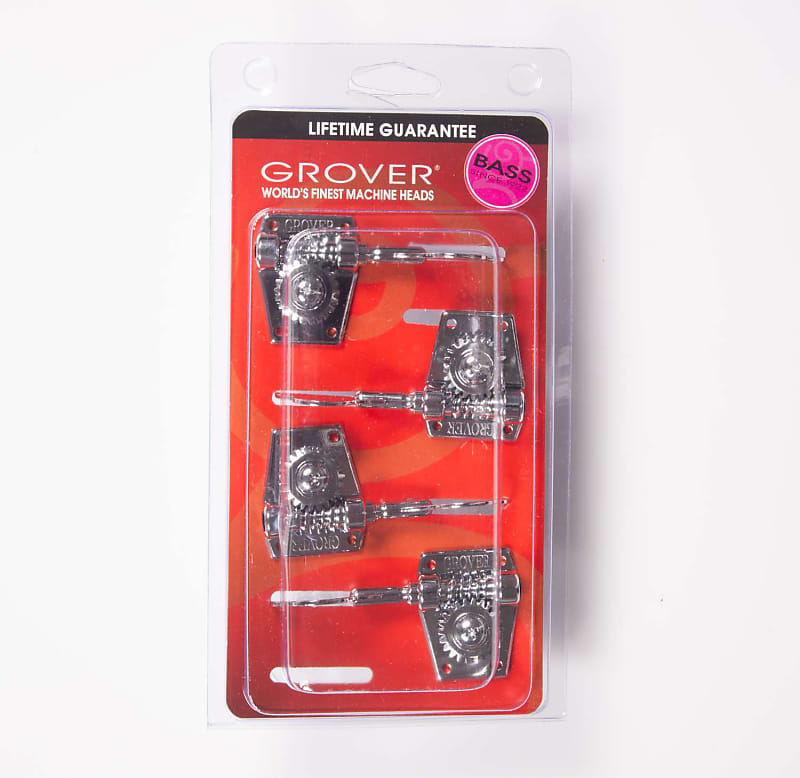 Grover 142C Vintage Bass Guitar Tuners 2+2 Chrome image 1