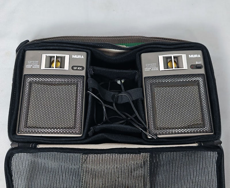 Mura SP-100 Sound-Stepper 2-Way Speaker System w/ 3/8&quot; Input - Gray  			