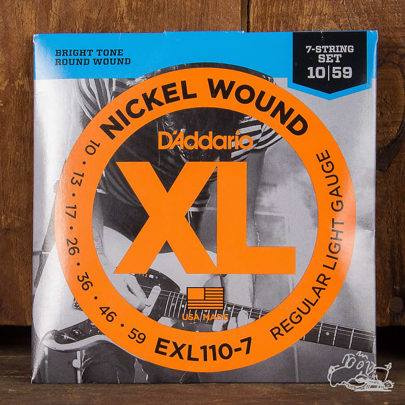 D'Addario Nickel Wound Seven String Set 10-59 (EXL110-7) image 1