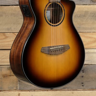 Breedlove Discovery S Companion Edgeburst CE Acoustic/Electric Guitar Red Cedar/African Mahogany 
