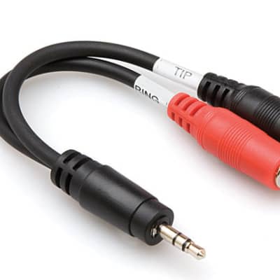 Hosa YMM-261 Y Cable 3.5mm TRS to 3.5mm TS Female