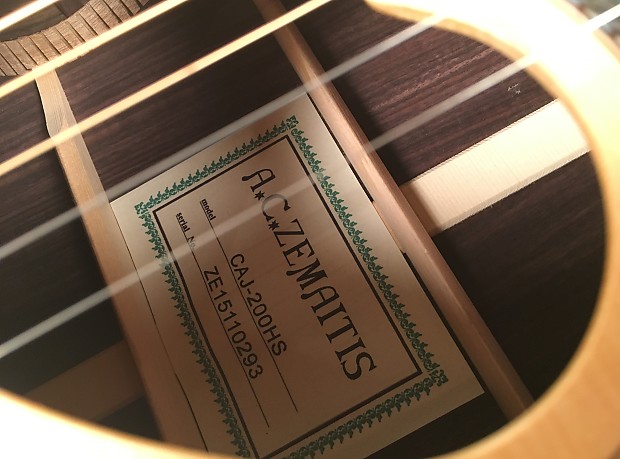 Zemaitis Jumbo Mustache Bridge Acoustic Model CAJ-200HS with