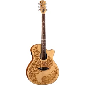 Luna Henna Paradise Spruce Series II Acoustic-Electric Guitar Natural