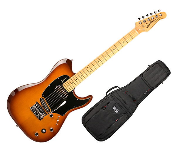 Godin Session Custom TriplePlay Lightburst HG Maple Fingerboard w Pro Series Gig Bag Reverb