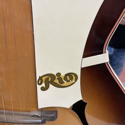 Rio Archtop acoustic cutaway guitar 1960,s? - Sunburst image 8