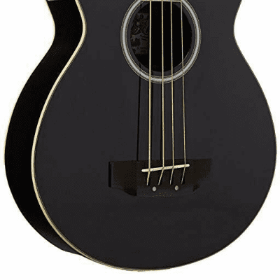 Oscar Schmidt OB100B Acoustic-Electric Bass with Gig Bag - Black image 4