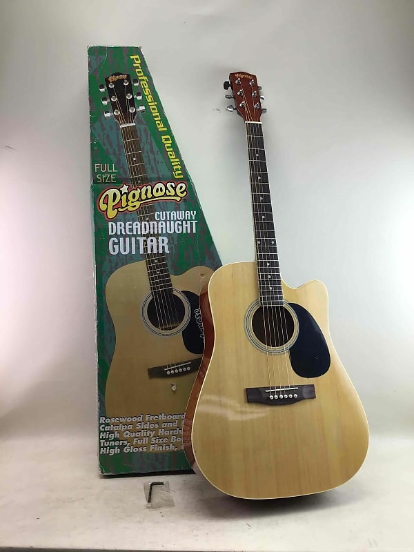 Pignose Cutaway Dreadnought Acoustic Guitar Open Box Never Used Perfect Exterior Free Ship US image 1