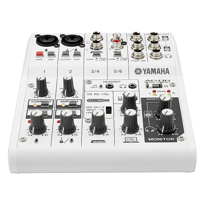 Yamaha AG06 6-Channel DJ Pro Audio Mixer w Shure SM58 Vocal