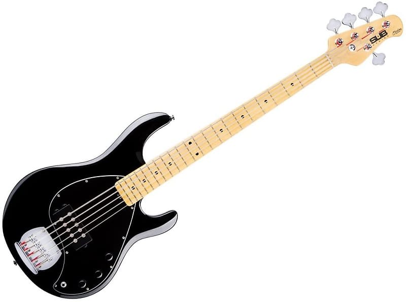 Sterling by Music Man StingRay Ray5 Bass Guitar in Black, 5-String