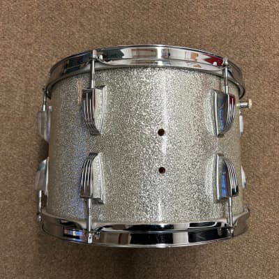 Ludwig 1970's "Super Beat" Silver Sparkle Drum Set 20/13/16 MADE IN USA 1970's - Silver Sparkle image 11