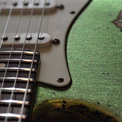 Fender Stratocaster  Relic Nitro Green Sparkle Custom Shop Fat 50's image 3