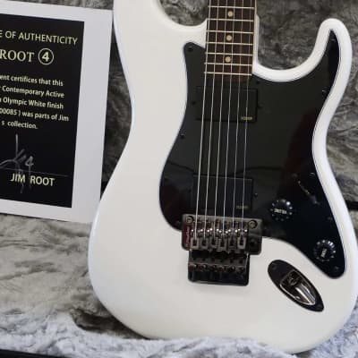Jim Root Collection Fender Squier Contemporary Active Stratocaster  2018 - Olympic White image 6