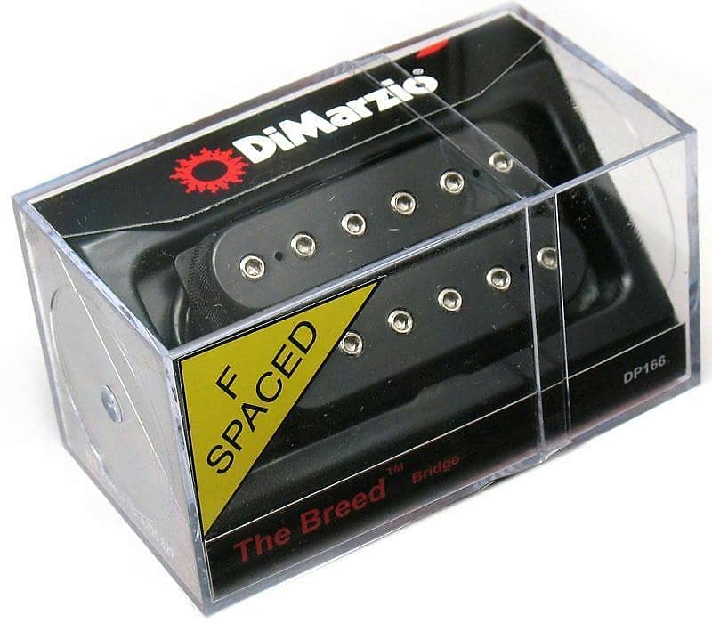 DiMarzio DP166FBK THE BREED Humbucker Guitar Pickup Black F-Spaced, Bridge  2-Day Delivery image 1