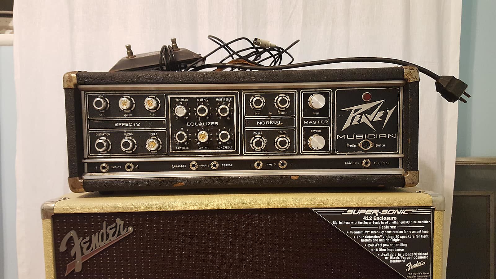 Peavey Musician 400 Series 210 Watt Guitar Bass Head Reverb