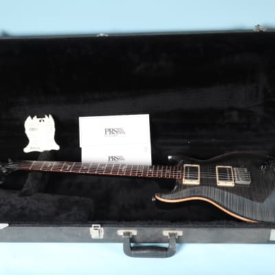 2001 PRS Santana III 10 Top Electric Guitar with Hard Case Charcoal Burst image 2
